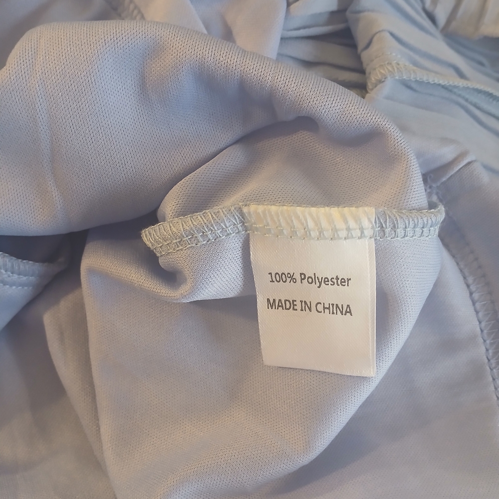 Elegant Blue Pleated Dress - Picture 9 of 12
